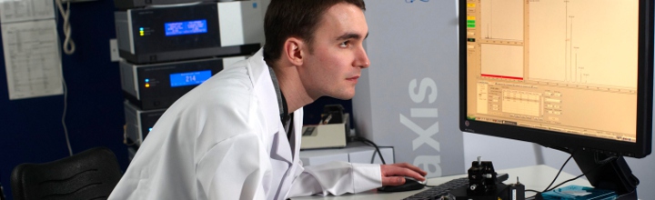 A researcher in the Bioscience Technology Facility